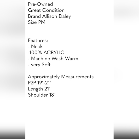 Allison Daley Petite Red Knit Pullover V-Neck Sweater Size PM - Picture 6 of 6